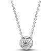Dankadi Collana con ciondolo rotondo Φ 8 mm 10 mm con cristallo zircone cubico per donna in argento s925, 18 45 cm catena dorata matrimonio festa compleanno classico regalo gioiello mamma amica, 18,