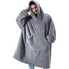TBSCWYF Oversize Felpa Coperta Con Maniche E Tasca Grande Sherpa Pile Coperta Indossabile Calda Felpa Con Cappuccio Invernale Per Adulti Donna Uomo E Adolescenti Felpe con Cappuccio Uomo Donna Coperta