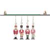 DKD Home Decor Decorazione Natalizia con Marchio Bianco, Nero e Rosso, in Corda, Legno e MDF (5 x 0,3 x 31 cm) (4 Pezzi)