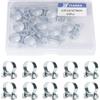 JTAREA 16-18MM Mini Morsetti per Tubi Flessibili Fascetta per Tubo del Carburante Regolabili Fascette Stringitubo Piccole Fascette per Tubo della Benzina per Tubi Gas Acqua