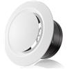 HG Power Griglia Aerazione 125mm Griglia Aerazione Regolabile Wandanschluß Abluft per Ventola Aspirazione Bagno, Tubo Cappa Cucina