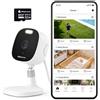 AlfredCamera AlfredCam Plus 2 Telecamera di Sicurezza Esterna 2.5K con Faretto LED, Visione Notturna a Colori, Audio Bidirezionale, Resistente alle Intemperie IP65, Registrazione 24/7 con Scheda di Memoria da 64GB