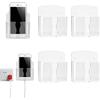 SHILIPAIJC 4 supporti da parete per cellulare, supporto per cellulare, supporto da parete, supporto per telecomando, supporto di ricarica, porta cavo dati, supporto da parete per telefono cellulare con foro di