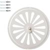 DEMLOU Griglia Ventilazione Rotonda Zincata Bianca RAL 9016 - Ø175 mm.