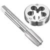 Unifizz Set di maschi e matrici metriche M14 x 1,25 mm, filettatura a macchina con fustelle filettate rotonde, kit per riparazione di dadi e bulloni