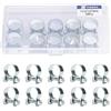 JTAREA 17-19MM Mini Morsetti per Tubi Flessibili Fascetta per Tubo del Carburante Regolabili Fascette Stringitubo Piccole Fascette per Tubo della Benzina per Tubi Gas Acqua