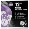 KMKOII 100 Pz. Buste Vinili 33 Giri Esterne, Buste per Vinili 33 Giri Trasparenti Per Singoli e Doppi LPs, Buste Vinile 33 Giri per 12 Pollici Dischi, Protezione Polipropilene Vinile Copertine Cover