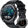 idomars Orologio Smartwatch Uomo GPS Sport: 1,45 Rotondo Orolog Intelligente con Chiamate Bluetooth Fitness Smart Watch Impermeabile con AI Vocale Monitoraggio Sonno 650mAH Batteria Compatibile iOS Android