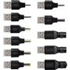 KUOQIY 11 Pezzi Kit Adattatore di Alimentazione USB a DC, 2.0 A a DC Connettore Barile di Carica Adattatore di Alimentazione Jack, per Dispositivo di Ricarica-USB DC 5V