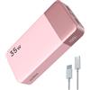 NOBIS Power Bank 20000mAh Power Bank 35W Ricarica Rapida USB C Ingresso/Uscita, PD QC 4 Porte Caricatore Portatile con Display LED, Compatibile con Phone 17 (Rosa)