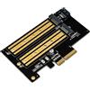 ZimaBoard Scheda adattatore SSD NVME M.2 Dual 32Gbps M Key PCIe 4.0 x4 per server ZimaBoard, PC desktop, supporta scheda di espansione SATA 6Gbps NGFF B Key senza dissipatore di calore