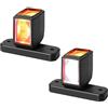 AUTOUTLET 2 x 6 LED Luci di Ingombro Laterni per 10-30V,Design del Riflettore,Impermeabile IP65,Luci di Posizione per Rimorchio Camion e Furgone,Conforme E9,Lunghezza 74 mm