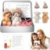 TOGETDREAM 2 Pezzi Orsetto Nella Scatola, Giocattolo Animale Fatto A Mano Con Biglietto Ispirazionale Orsetto Preoccupante in una Scatola Animale Peluche Bambola Regalo Positivo per Amici Compleanni Tasca Orso