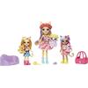 Enchantimals MATTEL ENCH rodzina lalek Koty +zwierzĂtka HHC11