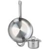 Fackelmann ELO 9698550 - Set di pentole da cucina, 2 pezzi, 32 cm e 1 pentola da 14 cm, Elo Profi Citrino, inox, induzione