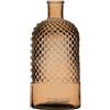 BigBuy Home Vaso vetro riciclato caramello 14 x 14 x 28 cm