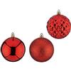 Krist+ Palline di Natale Ø 8 cm 3 Unità Rosso PVC