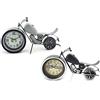 DKD Home Decor Orologio da tavolo della marca Nero Grigio Ferro (29,5 x 7,5 x 17 cm) (2 Pezzi) (Referenza: S3026711)