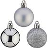 Krist+ Palle di Natale Ø 4 cm 12 Unità Argento PVC