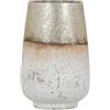 BigBuy Home Vaso vetro dorato bianco 17 x 17 x 25 cm