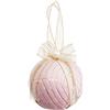 BigBuy Christmas Palline di Natale rosa Polyfoam tessuto 6 x 6 x 6 cm (6 pezzi)