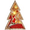 Krist+ Albero di Natale Luce Babbo Natale Naturale Rosso Legno Bianco (5 x 28 x 20 cm)