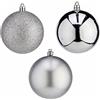 Krist+ Palline di Natale Ø 8 cm 20 Pezzi 19 x 19 x 35 cm Argento PVC