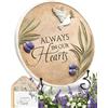 Spiritwind Pietra commemorativa da giardino con supporto, 25,4 cm, pietra commemorativa per i propri cari persi con biglietto di condoglianze, regalo per lutto, condoglianze, decorazioni per interni