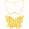 Nellie's Choice, Fustella di Forma Farfalle, 10.1 x 7.5 cm, per Creare Biglietti, Natale, Scrapbooking, Fai da Te, DIY, Giallo, 101x75mm