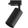 PRENDELUZ Faretto rotaia orientabile 360° nero, 18,4x7,4x6 cm, tipo GU10, ideale per illuminazione di spazi e accentuazione di oggetti.