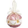 BigBuy Christmas Palle di Natale Bianco Rosa Polyfoam Tessuto 6 x 6 x 6 cm (6 Pezzi)