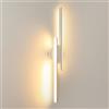 Comely Applique da Parete Interno Moderna, 24W Linea Lampada da Parete LED, Lampada a Muro LED per Camera da Letto Soggiorno Corridoio Ufficio Scala, Bianco Caldo 3000K