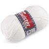 cyclingcolors Gomitolo di lana da 50 g per lavorare all'uncinetto, lunghezza 210 m, bianco