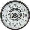 DKD Home Decor Orologio da parete della marca Bianco Cristallo Ferro Grigio Scuro (58,5 x 10,5 x 58,5 cm) (Referenza: S3026626)