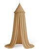 HOTUT Baldacchino per Letto Bambini con Volant,Tenda Sospesa per Culla,Tenda Zanzariera Cupola Rotonda Baldacchino per Decorazione Lettino Culla Bambini Cameretta Camera da Letto Lettura(Torrone)
