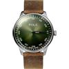 POLE WATCHES - Collezione AKILI - Orologio Monolancetta svizzero analogico al quarzo per uomo, Verde, striscia