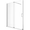 LANERI Porta Per Doccia Installazine In Nicchia Scorrevole vetro 8 MM anticalcare reversibile Telaio Cromato (146-150 cm h 200)