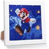 QDUODUO Kit per Pittura con Diamanti con Cornice per Bambini dai 6 Anni in Su e Adulti Principianti, Immagini di Pittura con Diamanti 5D Cartone Super Bros, Piccolo Set Fai da Te 18x18cm, Kit per