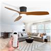 Sofucor 132cm Ventilatore da Soffitto con Luce LED, Dimmerabile 3CCT, Telecomando, 6 Velocità, Timer, Silenzioso Lampada Ventilatore da Soffitto per Soggiorno, Cucina