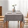 BALCONY & FALCON Tovaglia in grigio 140 x 240 cm, antimacchia, con jacquard | Rettangolare, idrorepellente, non stiratura, lavabile, rist., cucina, festa, decorativo, Natale, Capodanno, caffè, giardino