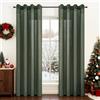Topfinel Tende per Interni Verde Oliva 2 Pannelli 140x160 CM Moderne Trasparenti in Voile Con Occhielli Morbidi Finestre per Camera da Letto e per Salotto Soggiorno