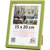 3-B - Cornice portafoto modello Lund in colore oliva - 15 x 20 cm - con vetro acrilico