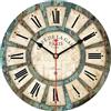 VIKMARI Orologio da Parete Vintage, 30 cmSilenzioso con Numeri Romani, Stile Café de Paris e Campagna Francese, Decorazione Retro per Salotto, Cucina, Camera da Letto, Caffè, Ufficio