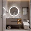 luminorcrest Specchio da bagno con illuminazione, rotondo, 60 cm, specchio da parete a LED, 3 colori di luce, dimmerabile, con touch, anti-appannamento, CRI90+, vetro temperato