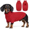 ASENKU Maglione Invernale per Cane Taglia L Medio-Grande, Maglioncino Cani Treccia Collo Alto con Foro Guinzaglio per Bulldog Francese Westie, Maglia Protettiva contro Freddo e Neve