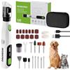 WORKPRO Tagliaunghie Cani Elettrico Ricaricabile Senza Fili, Lima per Unghie con 3 Opzioni di Slot, Design 2-in-1 Smerigliatrice Elettrica Portatile, Ideale per Le Unghie di Cani e Gatti