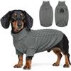 ASENKU Maglione Invernale per Cane Taglia L Medio-Grande, Maglioncino Cani Treccia Collo Alto con Foro Guinzaglio per Bulldog Francese Westie, Maglia Protettiva contro Freddo e Neve