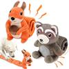 LECHONG 2-Pack Gioco a Suono per Cane, Lunga Coda a Cric Cric con Poches per Cibi, Gioco Puzzle Interattivo in Pelliccia per Allenamento Olfattivo IQ, Adatto per Cani Piccolo Medio Grande