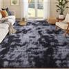 smiry Tappeto a pelo lungo per soggiorno, lavabile antiscivolo, moderno, soffice e accogliente, per soggiorno, camera da letto, cameretta dei bambini, 60 x 100 cm, grigio chiaro