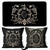 M-Qizi Zerbino decorativo in stile gotico medievale macabro, 43 x 76 cm, Mori The Undead Gothic Macabre Art reversibile federa 45,7 x 45,7 cm, set di 1 federa, 1 zerbino, decorazione gotica per la casa